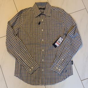 Men's Checkered Shirt - Blue and Brown